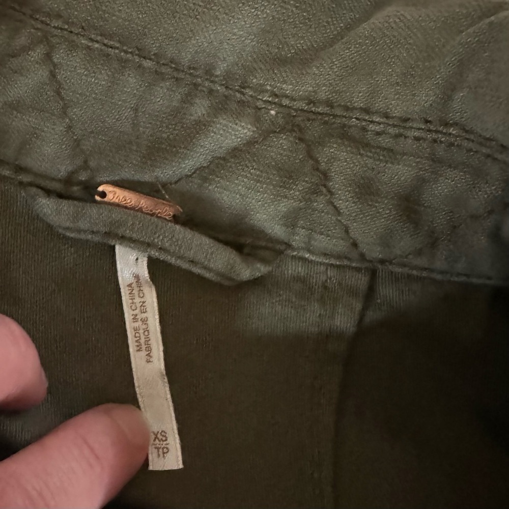 Free People Women's Not Your Brothers Surplus Jacket Military Army Cargo - Picture 9 of 9